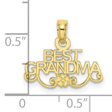 Load image into Gallery viewer, 10K BEST GRANDMA With Flower Pendant
