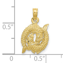 Load image into Gallery viewer, 10K 3-D Pisces Zodiac Pendant
