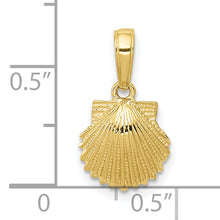 Load image into Gallery viewer, 10k Scallop Shell Pendant

