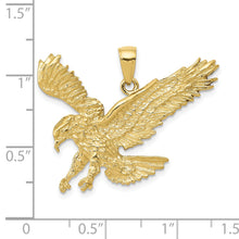 Load image into Gallery viewer, 10K Textured Eagle Landing Pendant
