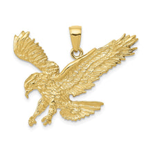 Load image into Gallery viewer, 10K Textured Eagle Landing Pendant
