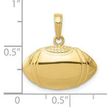 Load image into Gallery viewer, 10K Football Profile Pendant
