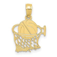 Load image into Gallery viewer, 10K Basketball in Net Pendant
