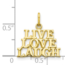 Load image into Gallery viewer, 10K LIVE LOVE LAUGH Charm
