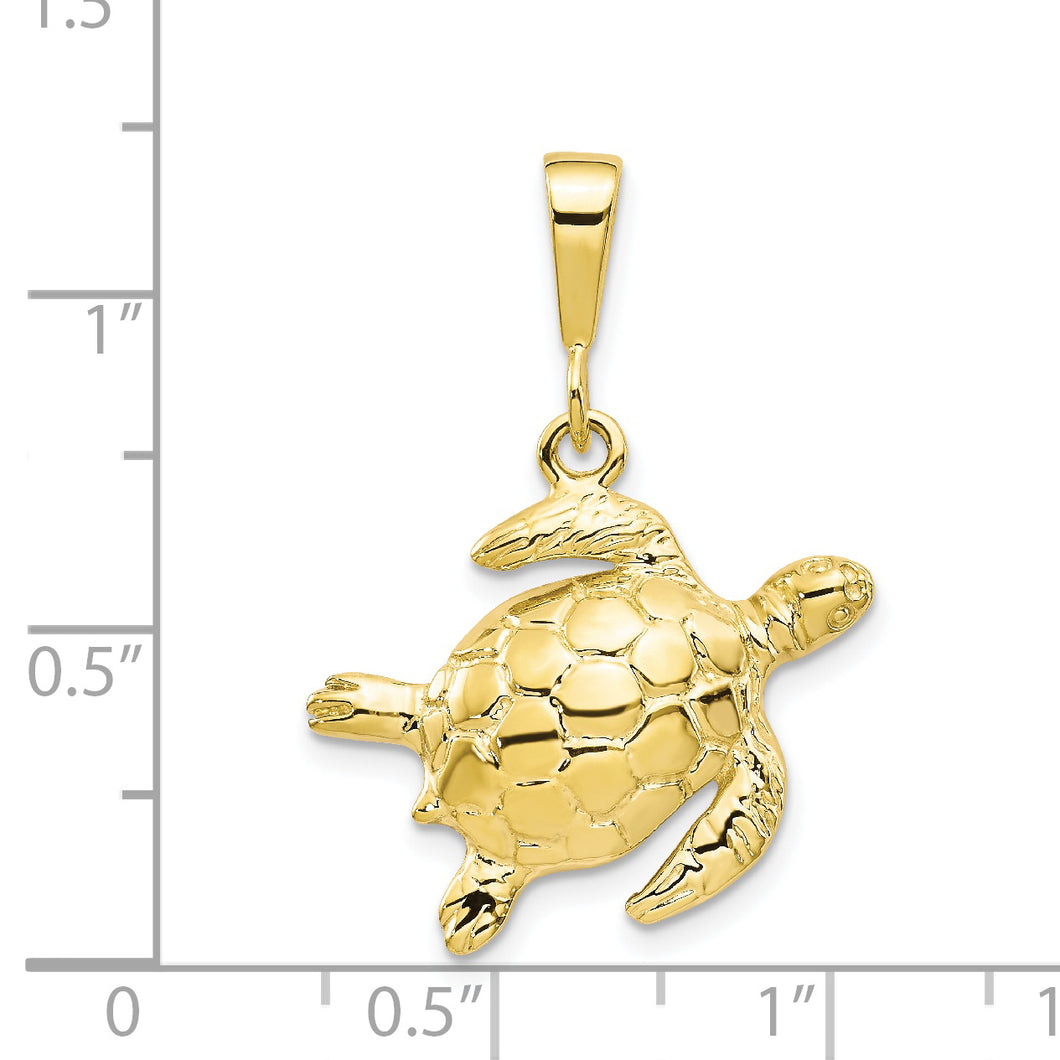 10k Turtle Pendant