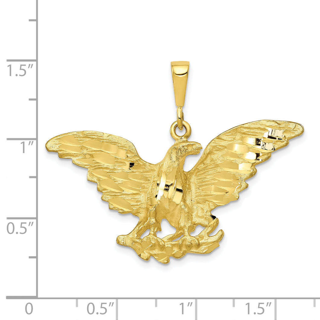 10k Eagle Charm w sandblast finish