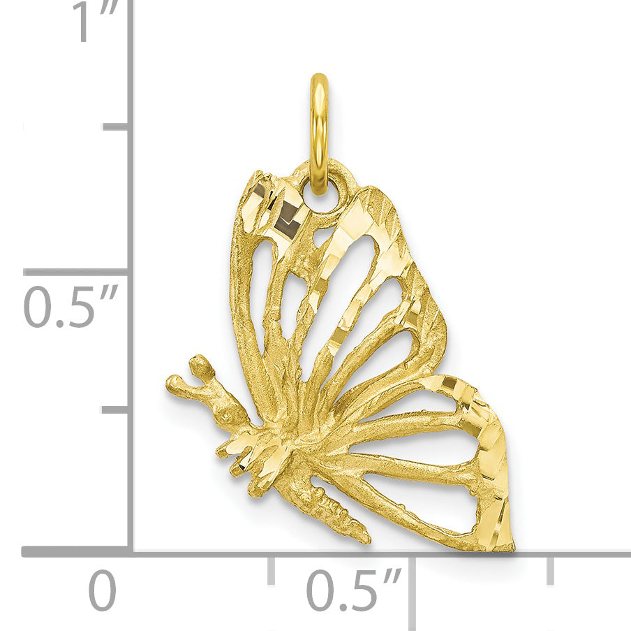 10k Butterfly Charm