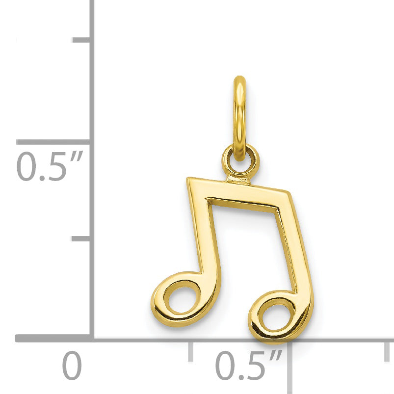 10k Musical Note Charm