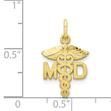 Load image into Gallery viewer, 10k Solid Doctor of Medicine MD Charm
