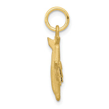Load image into Gallery viewer, 10k Solid Satin Airplane Charm
