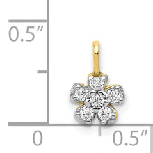 Load image into Gallery viewer, 10k Small CZ Flower Charm
