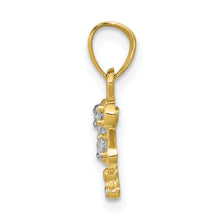 Load image into Gallery viewer, 10K w/ Rhodium CZ Dragonfly Charm
