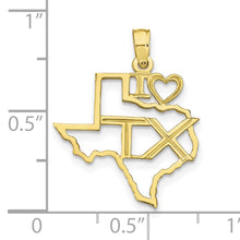 Load image into Gallery viewer, 10K Solid Texas State Pendant
