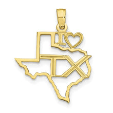 Load image into Gallery viewer, 10K Solid Texas State Pendant
