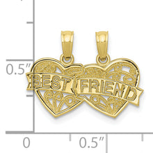 Load image into Gallery viewer, 10K BEST FRIEND 2 Piece Break-A-Part Charm
