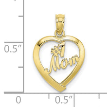 Load image into Gallery viewer, 10K &num;1 MOM In Heart Pendant
