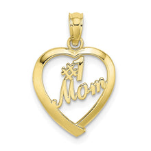 Load image into Gallery viewer, 10K &num;1 MOM In Heart Pendant
