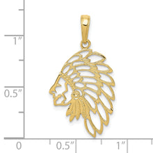 Load image into Gallery viewer, 10k Headdress Profile Pendant
