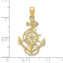 Load image into Gallery viewer, 10K Anchor and Wheel Pendant
