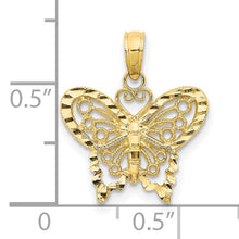 Load image into Gallery viewer, 10K Diamond-cut Butterfly Pendant
