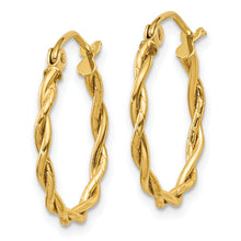 Load image into Gallery viewer, 10k Polished 2.25mm Twisted Hoop Earrings
