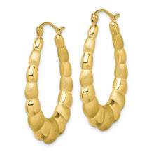 Load image into Gallery viewer, 10k Satin and Polished Hollow Fancy Earrings
