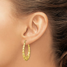 Load image into Gallery viewer, 10k Satin and Polished Hollow Fancy Earrings
