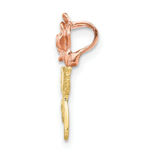 Load image into Gallery viewer, 10K Two-tone Rose Flower Slide
