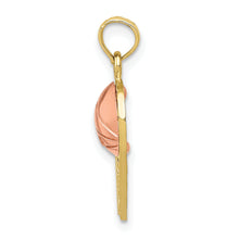 Load image into Gallery viewer, 10k Two-tone Basketball Hoop with Ball Pendant
