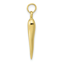 Load image into Gallery viewer, 10K Medium Italian Horn Pendant
