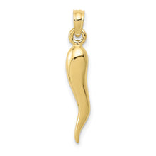 Load image into Gallery viewer, 10K Medium Italian Horn Pendant
