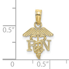 Load image into Gallery viewer, 10K RN Caduceus Pendant
