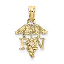 Load image into Gallery viewer, 10K RN Caduceus Pendant
