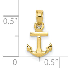 Load image into Gallery viewer, 10K Mini Anchor Pendant
