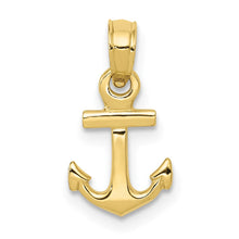 Load image into Gallery viewer, 10K Mini Anchor Pendant
