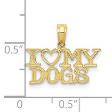 Load image into Gallery viewer, 10K I HEART MY DOGS Pendant
