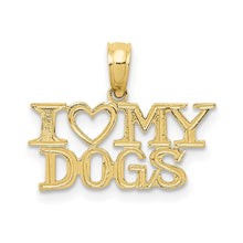 Load image into Gallery viewer, 10K I HEART MY DOGS Pendant
