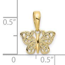 Load image into Gallery viewer, 10K Filigree Butterfly Charm
