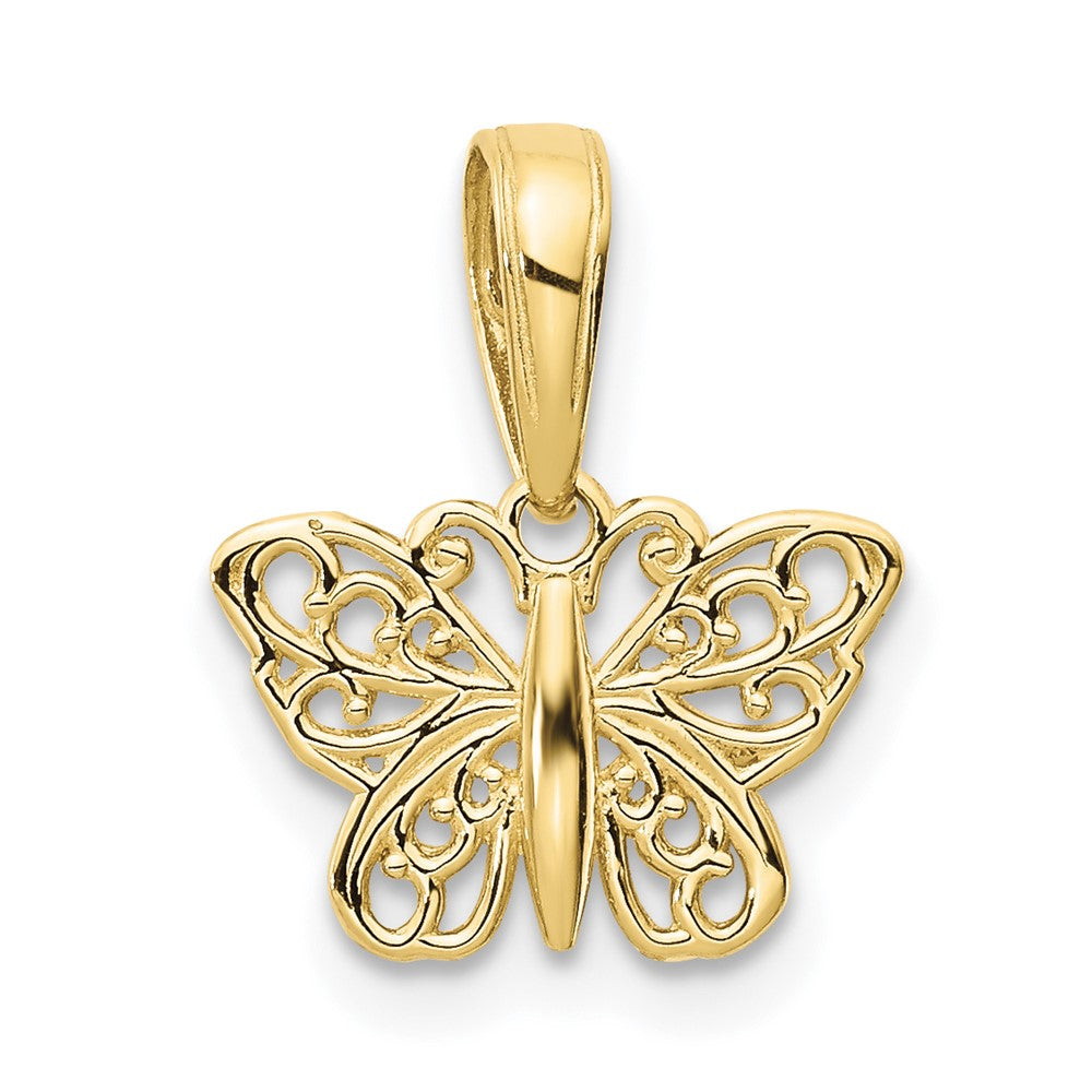 10K Filigree Butterfly Charm