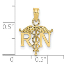 Load image into Gallery viewer, 10K Registered Nurse Pendant
