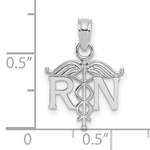 Load image into Gallery viewer, 10K White Gold Registered Nurse Pendant
