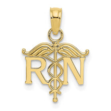 Load image into Gallery viewer, 10K Registered Nurse Pendant
