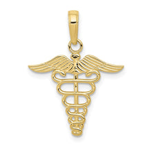 Load image into Gallery viewer, 10k Caduceus Pendant
