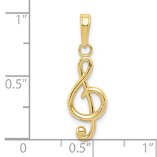 Load image into Gallery viewer, 10k Treble Clef Pendant
