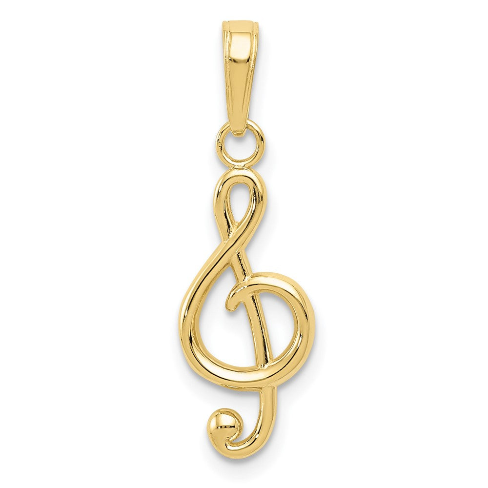 10k Treble Clef Pendant