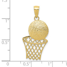 Load image into Gallery viewer, 10K Basketball and Net Pendant
