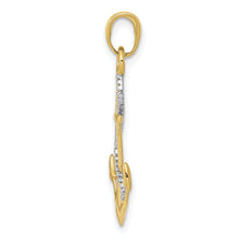 Load image into Gallery viewer, 10K w/Rhodium Polished Anchor W/Rope Pendant
