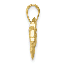 Load image into Gallery viewer, 10K Gold Polished Textured 3-D Motorcycle Pendant
