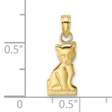 Load image into Gallery viewer, 10k Mini Sitting Kitten Charm
