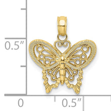 Load image into Gallery viewer, 10k Diamond-cut Butterfly Charm
